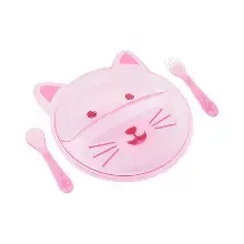 Prato Bichinho Cdivisoria E Talher Gato Fem Pimpolho Rosa