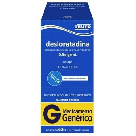 Desloratadina Xpe 0,5Mgml 60Ml - Teuto