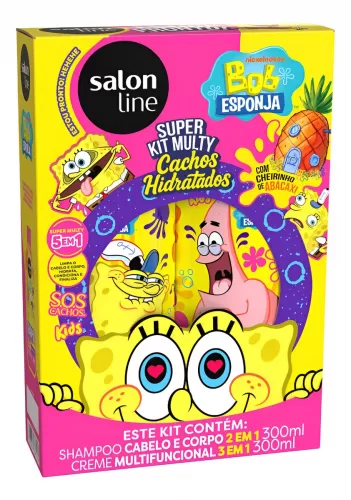 Kit S.Line Sh+Crm Multy 300Ml Bob Esponj - 71274101