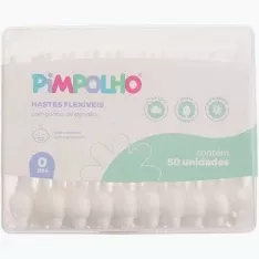 Hastes Flexiveis Para Bebes (Caixa Com 50 Unidades) Pimpolho Branco