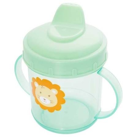 Copo Bico Rigido Leao Masc Pimpolho Verde 220Ml