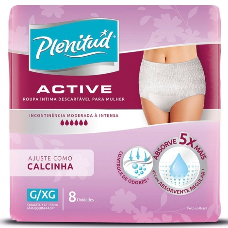 Roupa Intima Plenitud Active Fit 8Un Gxg Mulher
