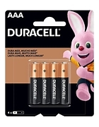 Pilha Duracell Alcalina Aaa 4Un