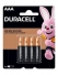 Pilha Duracell Alcalina Aaa 4Un
